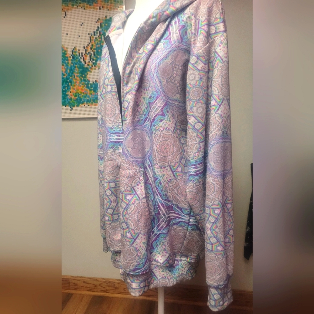 Women's Multicolor Hooded Jacket